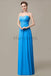 Sweetheart Chiffon Long Bridesmaid Dresses