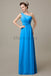 One Shoulder Long Chiffon Bridesmaid Dresses