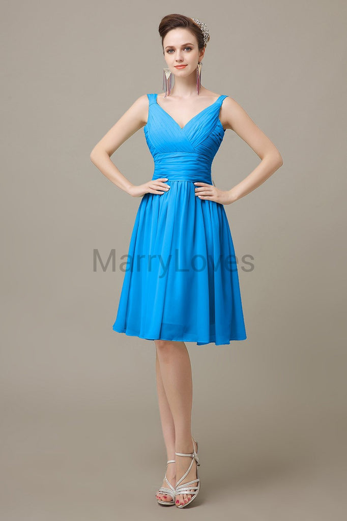 V-Neck Chiffon Bridesmaid Dresses