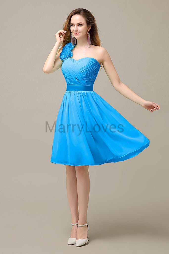 Charming One Shoulder Chiffon Bridesmaid Dresses