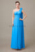 One Shoulder Long Chiffon Bridesmaid Dresses