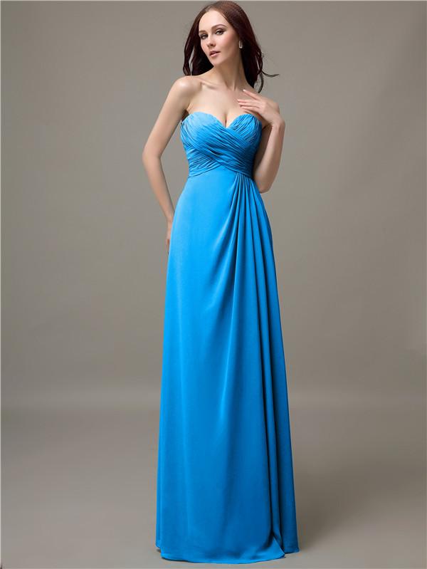 Sweetheart Neck Empire Chiffon Bridesmaid Dresses