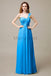 One Shoulder Chiffon Long Bridesmaid Dresses