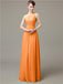 One Shoulder Pleats Chiffon Bridesmaid Dresses