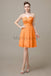 Sweetheart Neck Knee Length Chiffon Bridesmaid Dresses