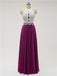 Halter Chiffon Floor Length Bridesmaid Dresses