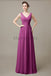 V-Neck Long Chiffon Bridesmaid Dresses