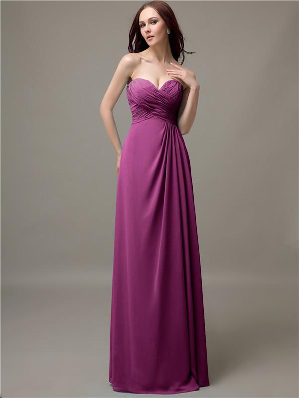 Sweetheart Neck Empire Chiffon Bridesmaid Dresses