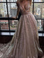 Hot selling A-line Sexy Deep V-Neck Backless Sequins Long Prom Dress, PD0135