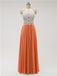 Halter Chiffon Floor Length Bridesmaid Dresses