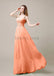 Square Neck Pleats Floor Length Bridesmaid Dresses