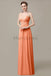 Sweetheart Chiffon Long Bridesmaid Dresses