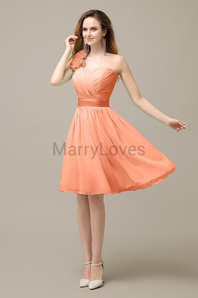 Charming One Shoulder Chiffon Bridesmaid Dresses