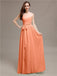 A-line One-shoulder Bridesmaid Dresses With Belt