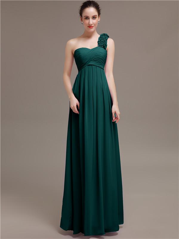 One Shoulder Chiffon Bridesmaid Dresses