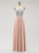 Halter Chiffon Floor Length Bridesmaid Dresses