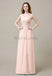 One Shoulder Chiffon Long Bridesmaid Dresses