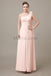 One Shoulder Long Chiffon Bridesmaid Dresses