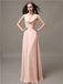 A-line Jewel Neck Floor-length Bridesmaid Dresses