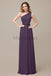 One Shoulder Chiffon Floor Length Bridesmaid Dresses