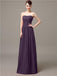 Strapless Pleats Chiffon Bridesmaid Dresses