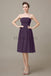 Strapless Pleats Short Bridesmaid Dresses