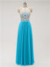 Halter Chiffon Floor Length Bridesmaid Dresses