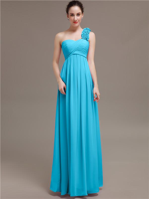 One Shoulder Chiffon Bridesmaid Dresses