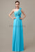 One Shoulder Chiffon Floor Length Bridesmaid Dresses