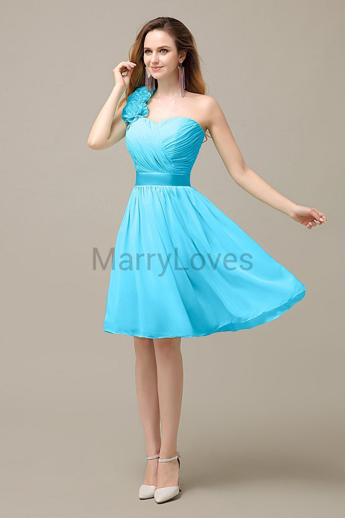 Charming One Shoulder Chiffon Bridesmaid Dresses