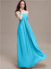 A-line One-shoulder Long Chiffon Bridesmaid Dresses