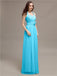 A-line Halter Appliques Chiffon Bridesmaid Dresses