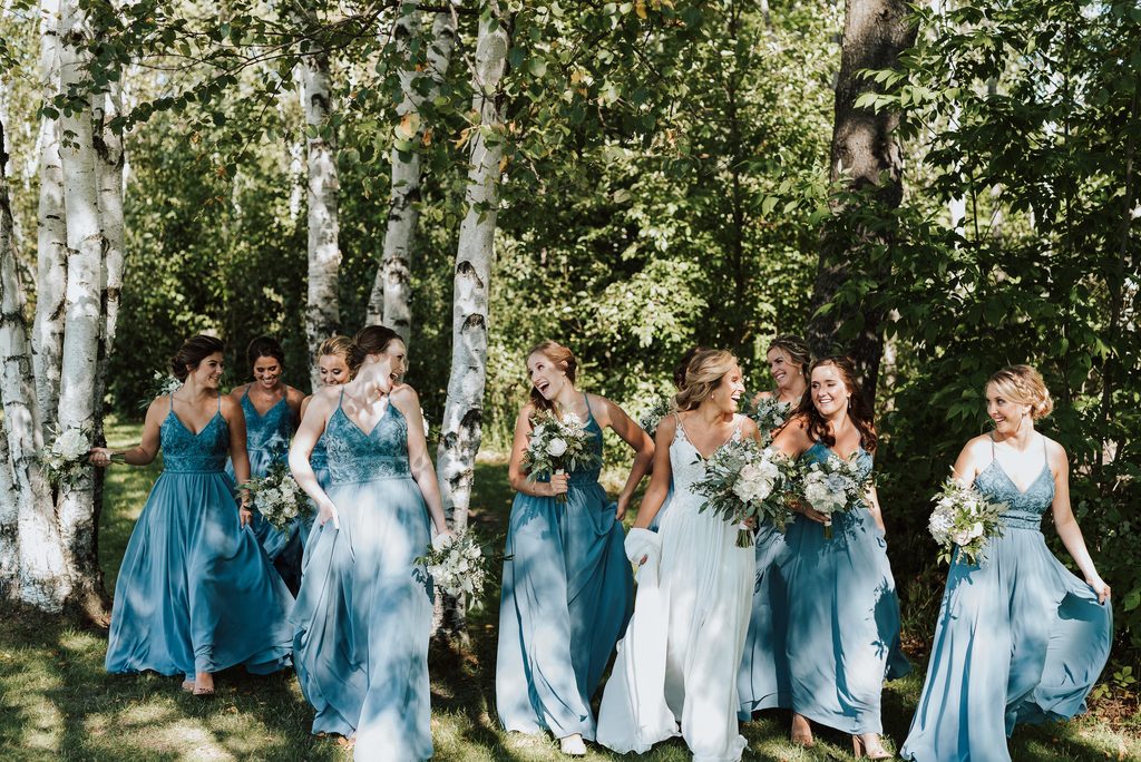 A-line Floor-length Straps V-neck Appliques Top Bridesmaid Dresses, BD0625