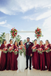 A-line V-neck Short Sleeves Split Long Bridesmaid Dresses With Pleats, BD0630