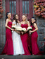 Mermaid Sweetheart Strapless Long Simple Stain Bridesmaid Dresses, BD0633