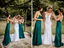 A-line V-neck Spagehtti Straps Backless Long Chiffon Bridesmaid Dresses, BD0641