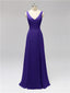 V Neck Floor Length Bridesmaid Dresses