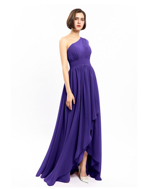 One-shoulder High-low Chiffon Bridesmaid Dresses