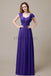 Floor Length Chiffon Bridesmaid Dresses with Pleated