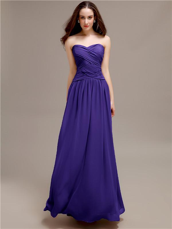 Sweetheart Long A-Line Bridesmaid Dresses