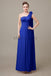 One Shoulder Long Chiffon Bridesmaid Dresses