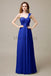 One Shoulder Chiffon Long Bridesmaid Dresses