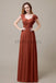 Floor Length Chiffon Bridesmaid Dresses with Pleated