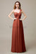 One Shoulder Chiffon Long Bridesmaid Dresses