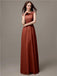 Floor-length Cap Sleeves Appliques Chiffon Bridesmaid Dresses