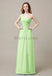 One Shoulder Chiffon Long Bridesmaid Dresses