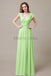 Floor Length Chiffon Bridesmaid Dresses with Pleated