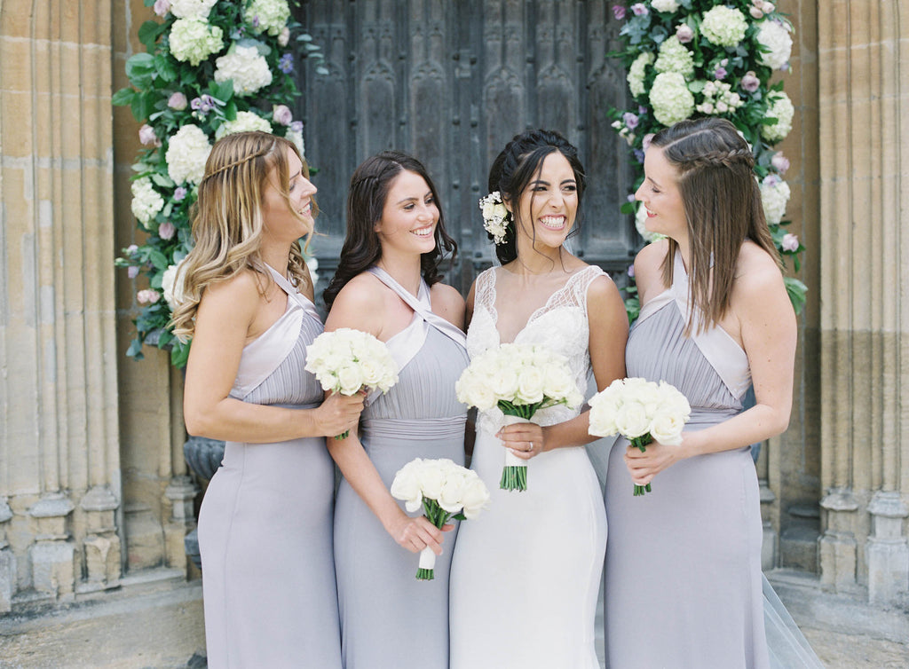 A-line Halter Sleeveless Long Chiffon Bridesmaid Dresses With Pleats, BD0613