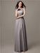 Floor-length Cap Sleeves Appliques Chiffon Bridesmaid Dresses