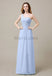 One Shoulder Chiffon Long Bridesmaid Dresses